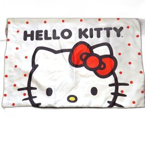 Hello Kitty by Sanrio Polyester Satin Beauty Pillowcases (2) Queen White/Red EUC